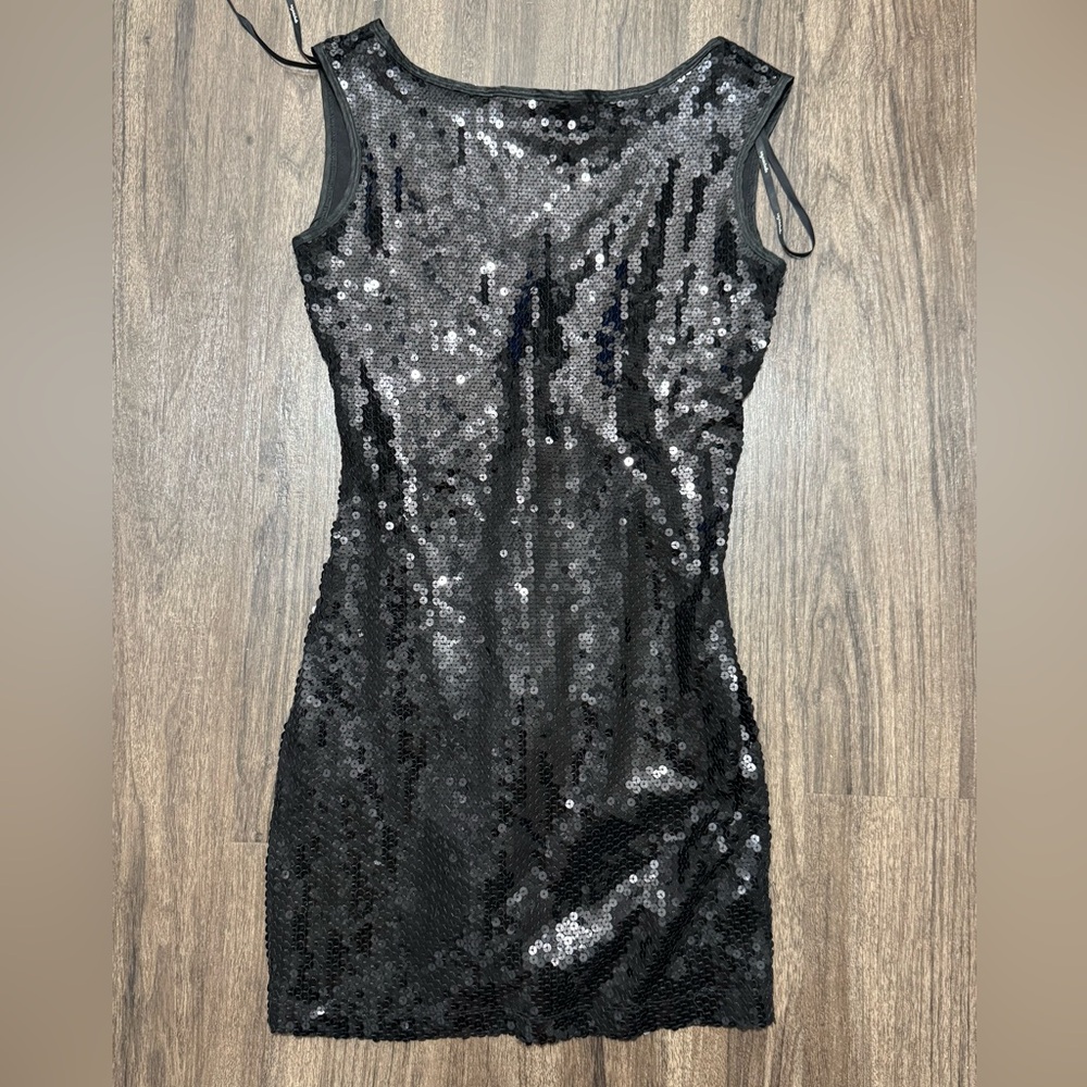 Small sequinned black dress